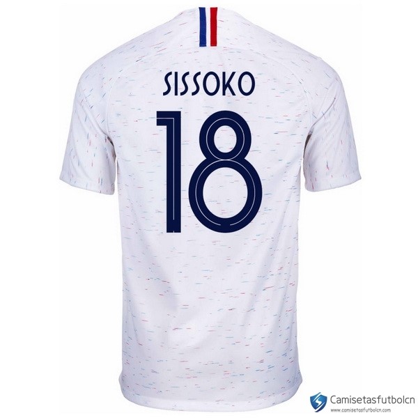 Camiseta Seleccion Francia Segunda equipo Sissoko 2018 Blanco